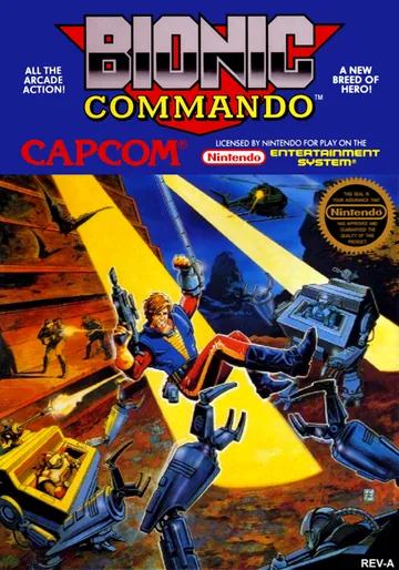Portada de Bionic Commando, edición de Norteamérica