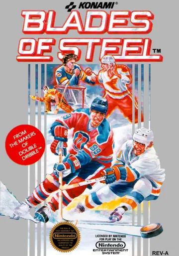 Portada de Blades of Steel, edición de Norteamérica