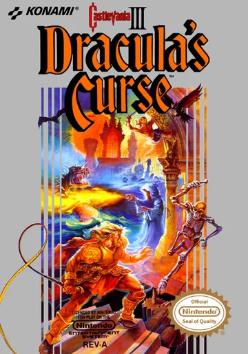 Portada de Castlevania III: Dracula's Curse, edición de Norteamérica