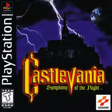 Portada de Castlevania: Symphony of the Night, edición de Norteamérica