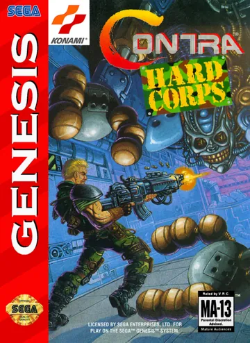 『Contra: Hard Corps』北米版のパッケージ