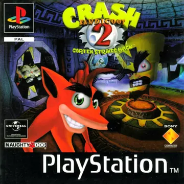 Portada de Crash Bandicoot 2: Cortex Strikes Back, edición de Europa