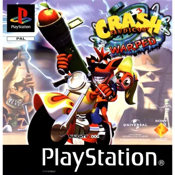 『Crash Bandicoot 3: Warped』欧州版のパッケージ