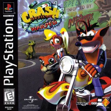 『Crash Bandicoot: Warped』北米版のパッケージ