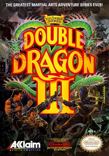 『Double Dragon III: The Sacred Stones』北米版のパッケージ