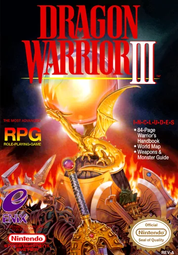 『Dragon Warrior III』北米版のパッケージ