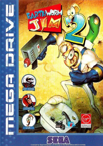 Обложка: Earthworm Jim 2, издание — Европа