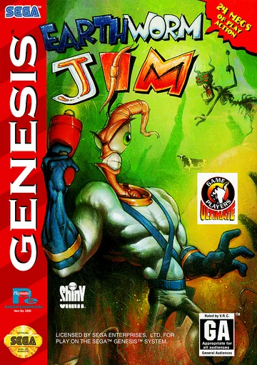 『Earthworm Jim』北米版のパッケージ
