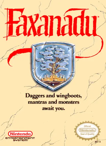 『Faxanadu』欧州版のパッケージ