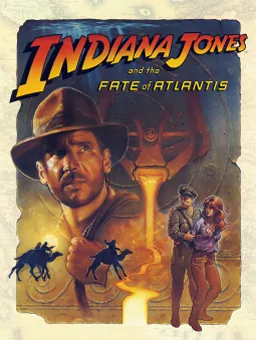 Portada de Indiana Jones and the Fate of Atlantis, edición de Norteamérica