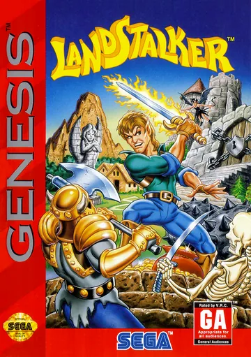 『Landstalker: The Treasures of King Nole』北米版のパッケージ