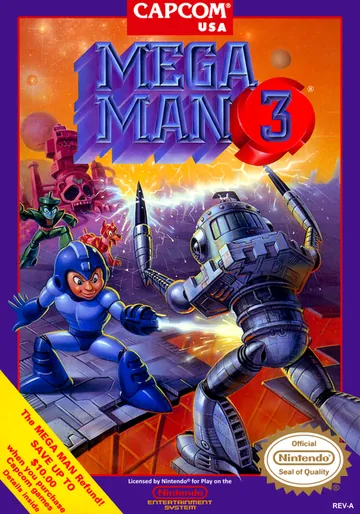 『Mega Man 3』北米版のパッケージ