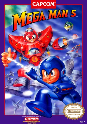 Portada de Mega Man 5, edición de Norteamérica