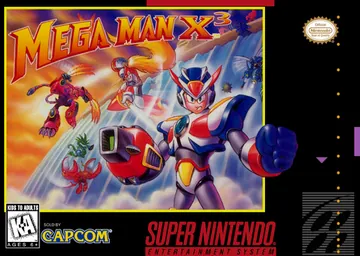 Portada de Mega Man X3, edición de Norteamérica