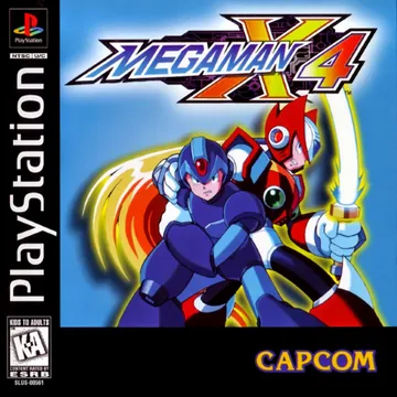 Portada de Mega Man X4, edición de Norteamérica