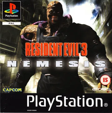 『Resident Evil 3: Nemesis』欧州版のパッケージ