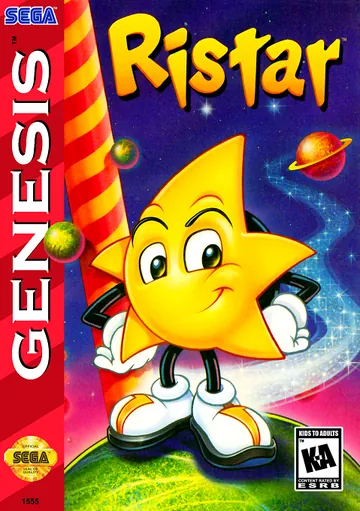 『Ristar』欧州版のパッケージ