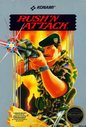 Portada de Rush'n Attack, edición de Europa