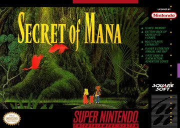 Portada de Secret of Mana, edición de Norteamérica