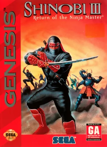 『Shinobi III: Return of the Ninja Master』北米版のパッケージ