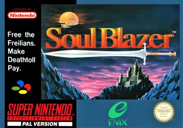 『Soul Blazer』欧州版のパッケージ