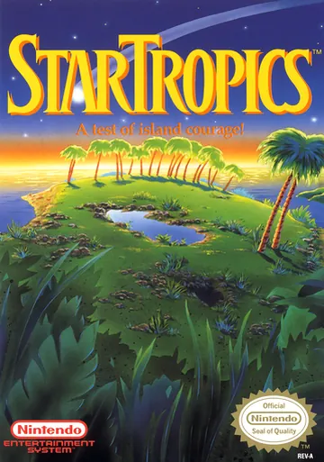 Portada de StarTropics, edición de Norteamérica