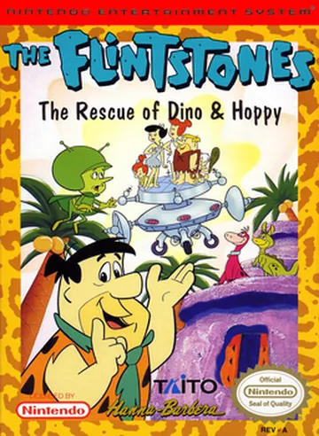 Portada de The Flintstones: The Rescue of Dino & Hoppy, edición de Europa
