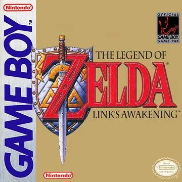 Portada de The Legend of Zelda: Link's Awakening, edición de Norteamérica