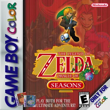 Portada de The Legend of Zelda: Oracle of Seasons, edición de Norteamérica