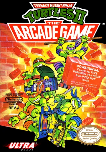 Обложка: Teenage Mutant Ninja Turtles II: The Arcade Game, издание — Северная Америка