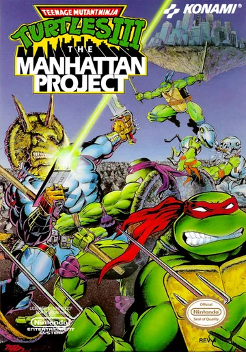 Portada de Teenage Mutant Ninja Turtles III: The Manhattan Project, edición de Norteamérica