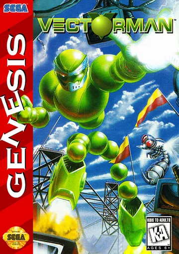 Portada de Vectorman, edición de Norteamérica