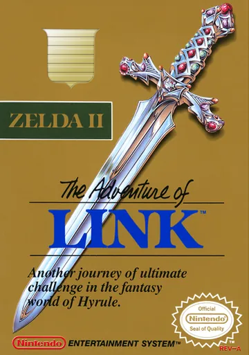 Portada de Zelda II: The Adventure of Link, edición de Norteamérica